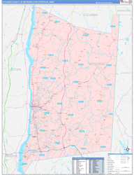 Dutchess-County Color Cast<br>Wall Map